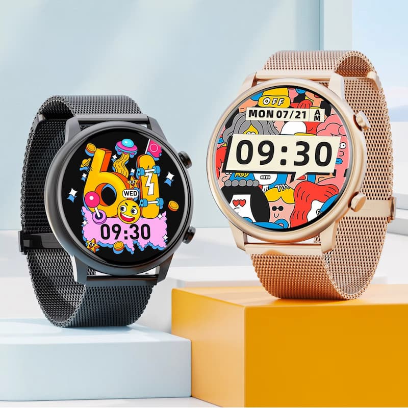 Montre connectée homme écran 1,39" avec appels Bluetooth et suivi santé - vue 4 - Montrelio