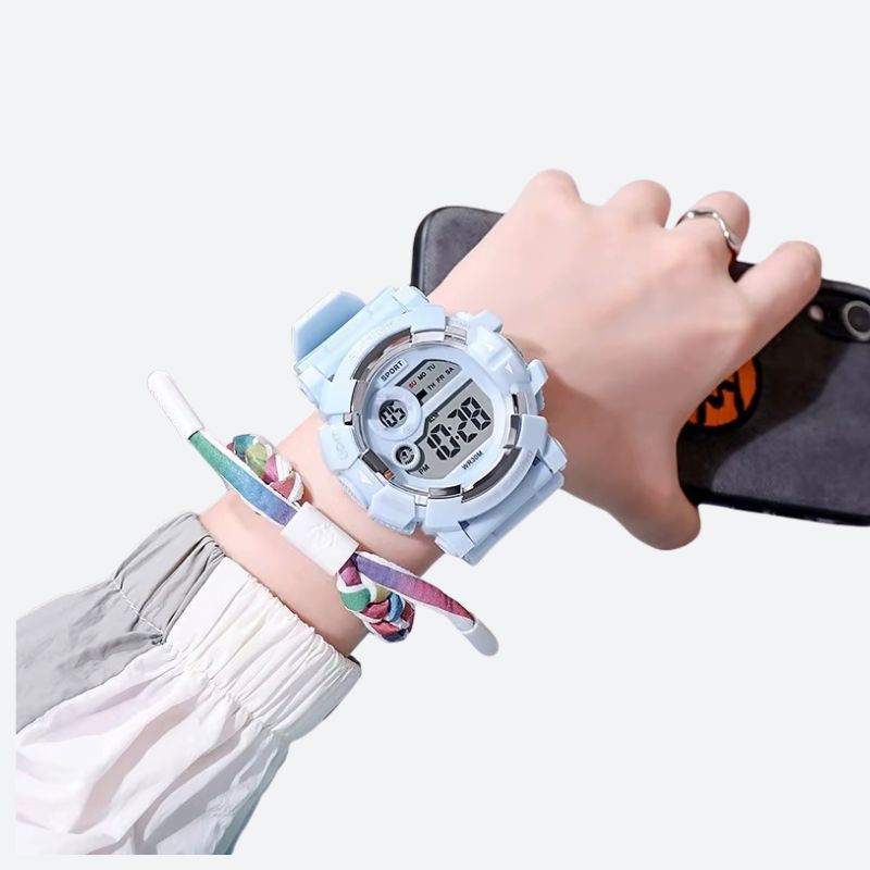 Montre digitale enfant Antichoc Chronomètre - vue 3 - Montrelio
