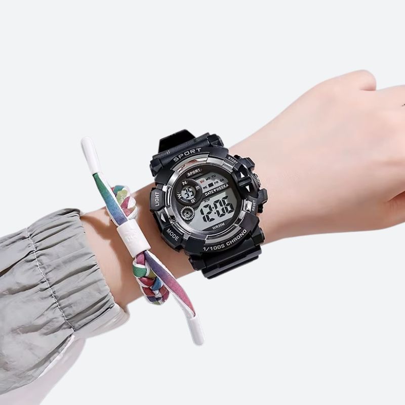 Montre digitale enfant Antichoc Chronomètre - vue 4 - Montrelio