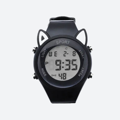 Montre Digitale Enfant Chat avec Bracelet Licorne
