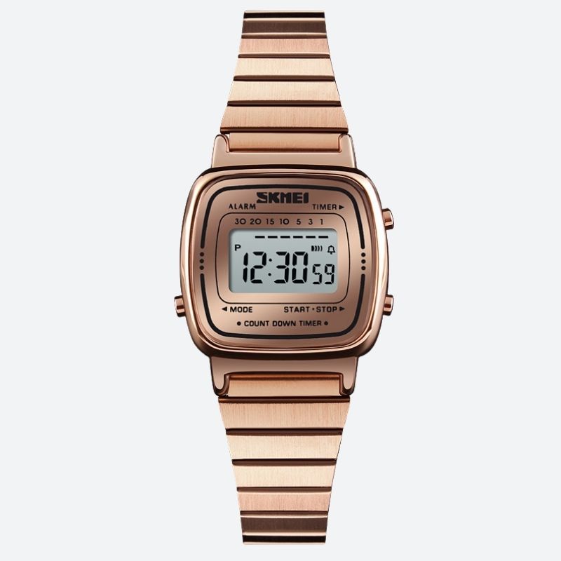 Montre Digitale Femme au Design Carré Rétro - vue 1 - Montrelio
