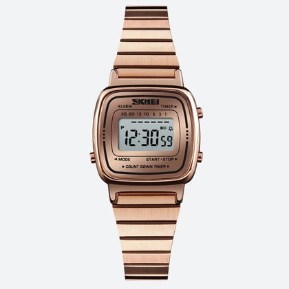 Montre Digitale Femme au Design Carré Rétro