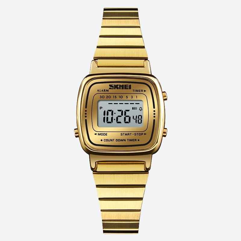 Montre Digitale Femme au Design Carré Rétro - vue 2 - Montrelio