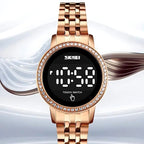 Montre Digitale Femme au Style Rétro-Chic Métallisé - vue 6 - Montrelio