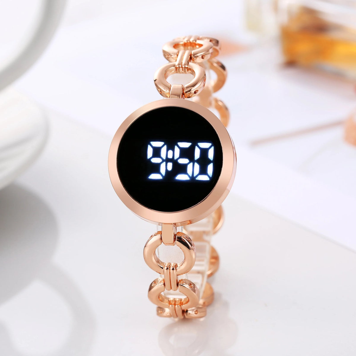 Montre digitale femme Maille Gourmette - vue 6 - Montrelio