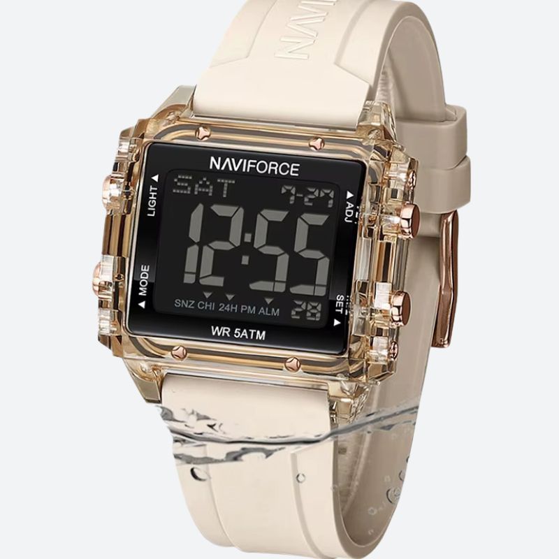 Montre digitale femme Tonneau Étanchéité 30m - vue 6 - Montrelio