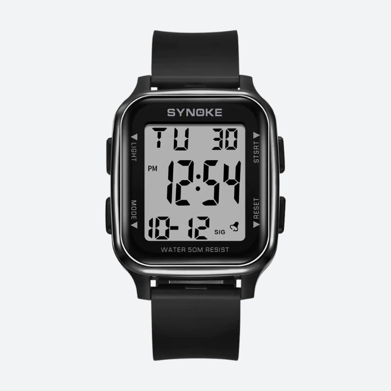 Montre digitale homme, étanche avec chronomètre - vue 1 - Montrelio