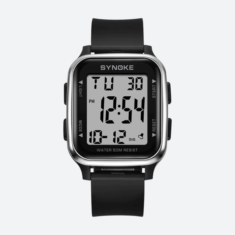 Montre digitale homme, étanche avec chronomètre - vue 2 - Montrelio