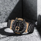 Montre Digitale Homme Ronde Acier, Multifonction - vue 6 - Montrelio