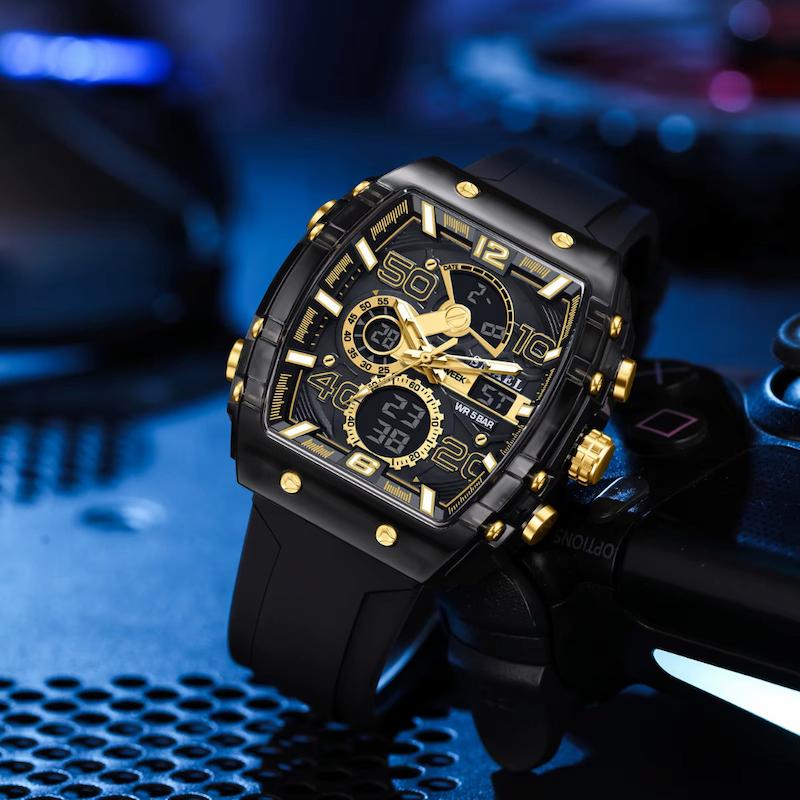 Montre Digitale Homme Sport Analogique-Numérique avec Chronographe - vue 4 - Montrelio