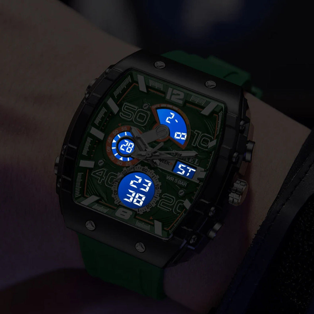 Montre Digitale Homme Sport Analogique-Numérique avec Chronographe - vue 5 - Montrelio