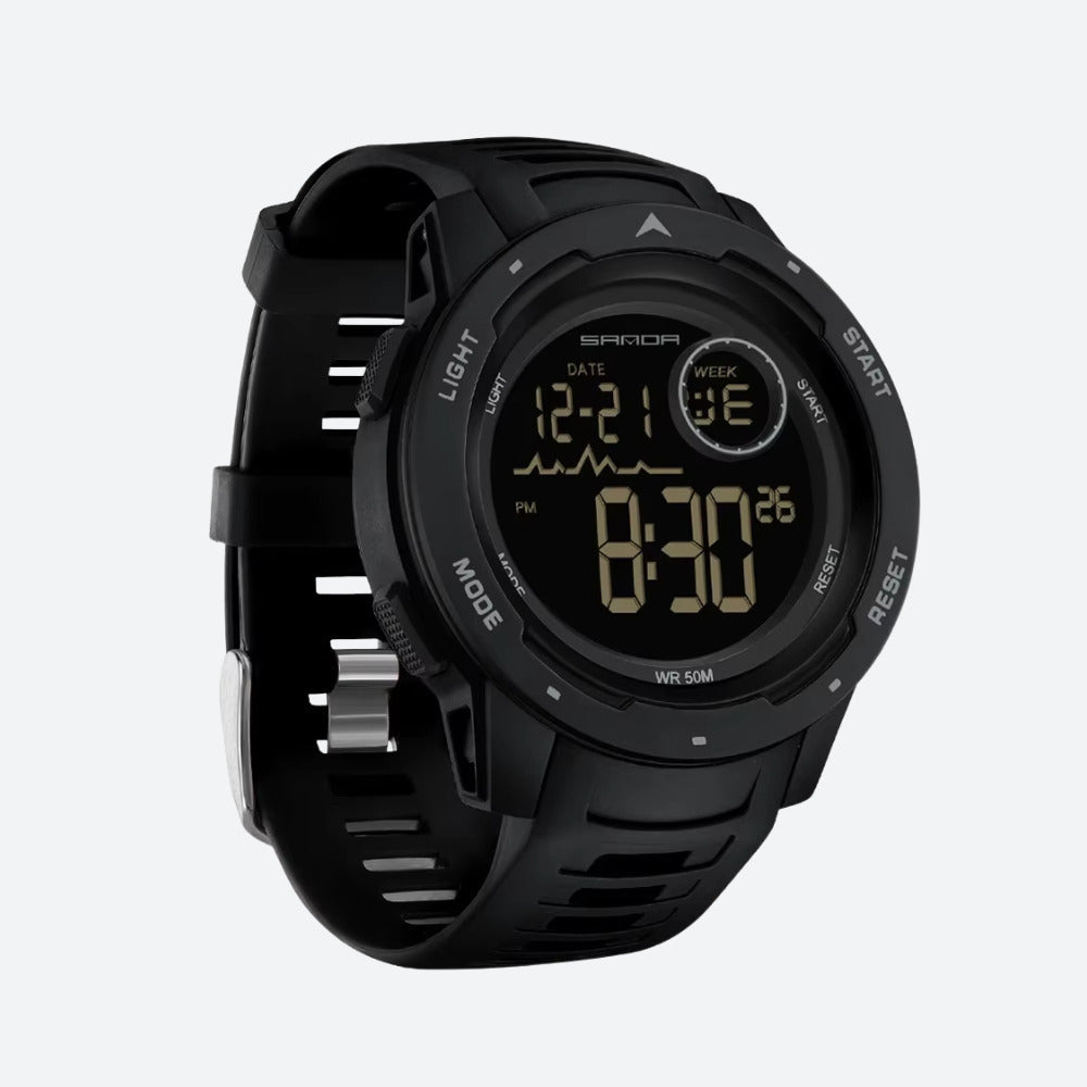Montre Digitale Homme Sport, Bracelet Silicone - vue 3 - Montrelio