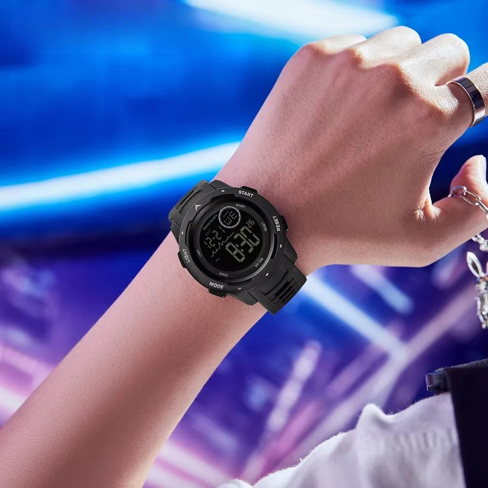 Montre Digitale Homme Sport, Bracelet Silicone - vue 5 - Montrelio