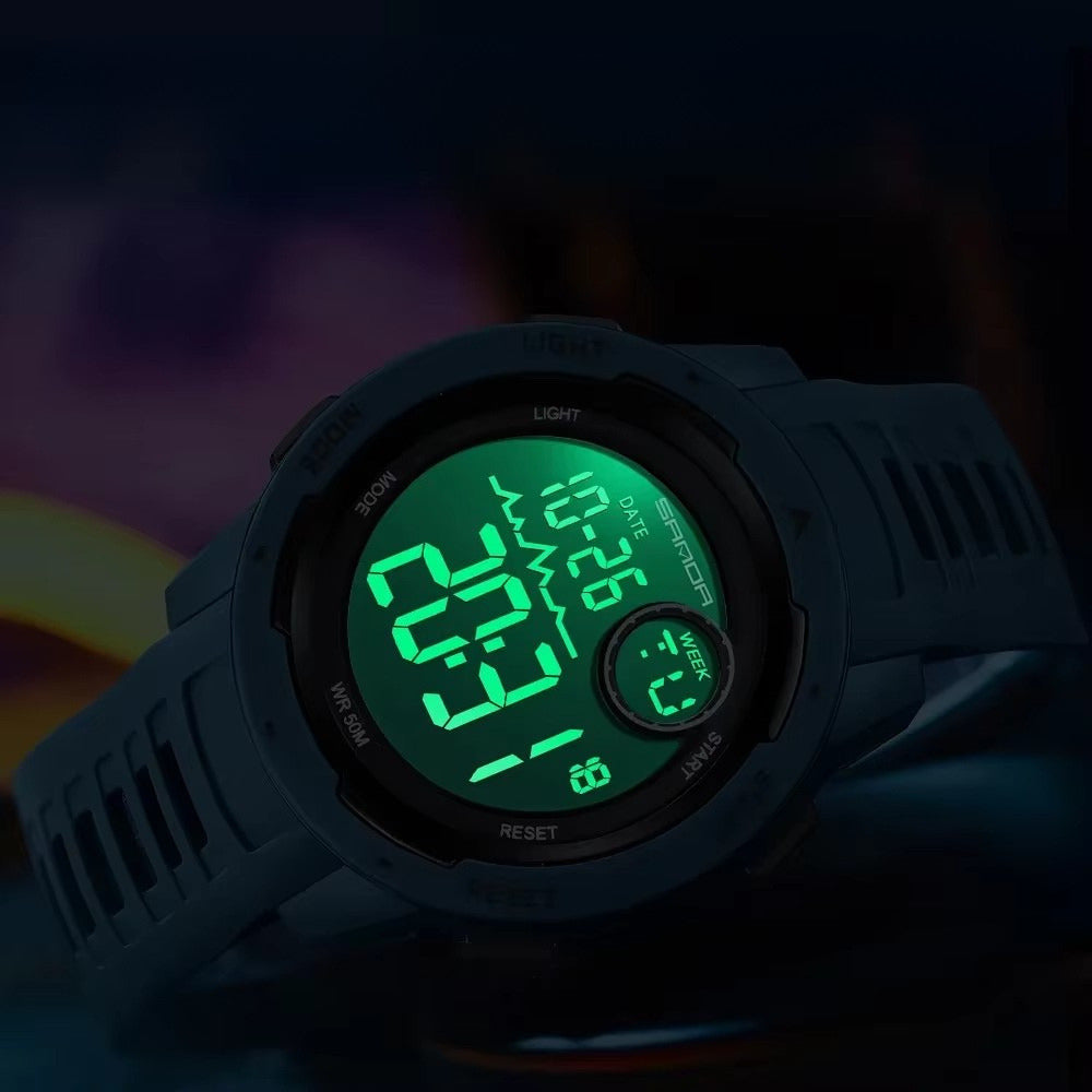 Montre Digitale Homme Sport, Bracelet Silicone - vue 6 - Montrelio