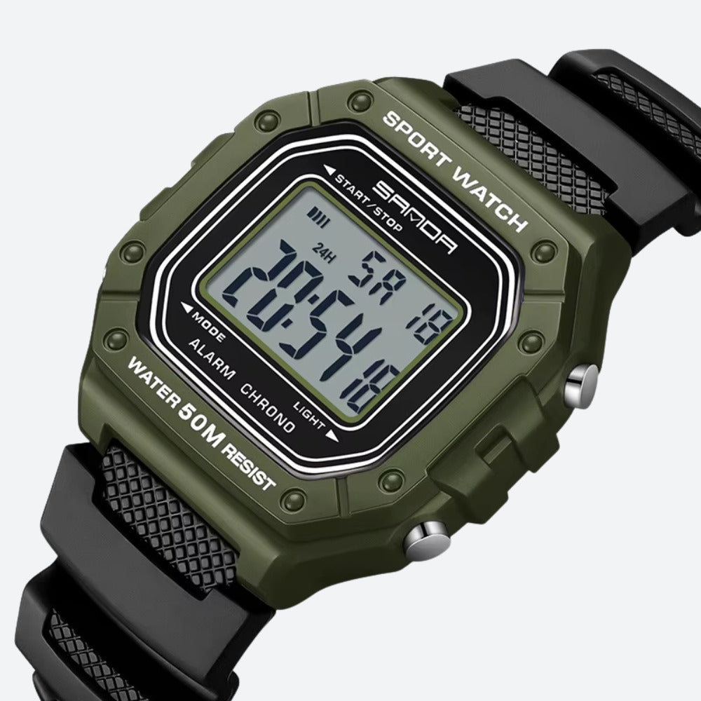 Montre digitale pour homme carrée sport, multifonction - vue 3 - Montrelio