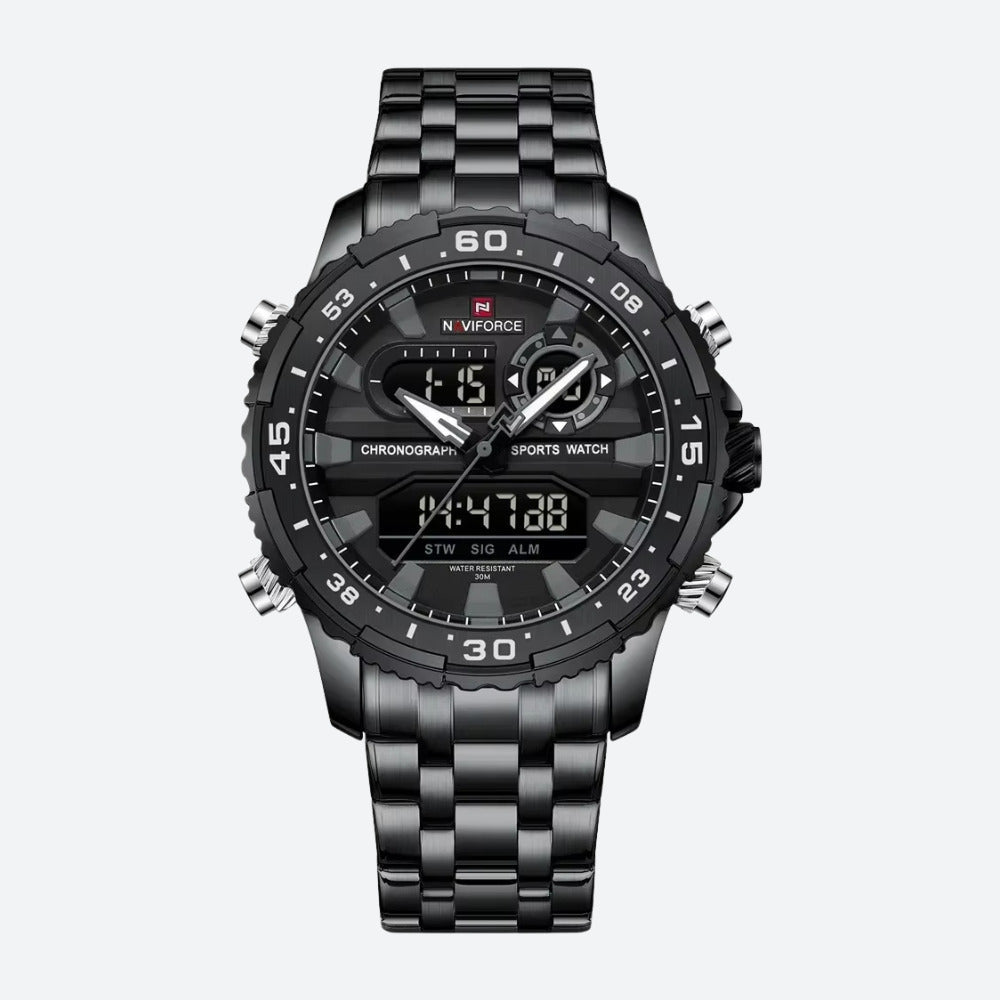 Montre digitale pour homme, chronographe - vue 3 - Montrelio