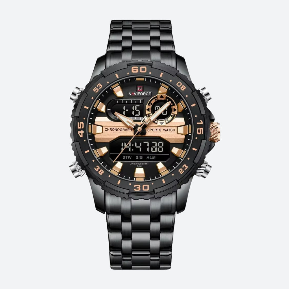 Montre digitale pour homme, chronographe - vue 4 - Montrelio