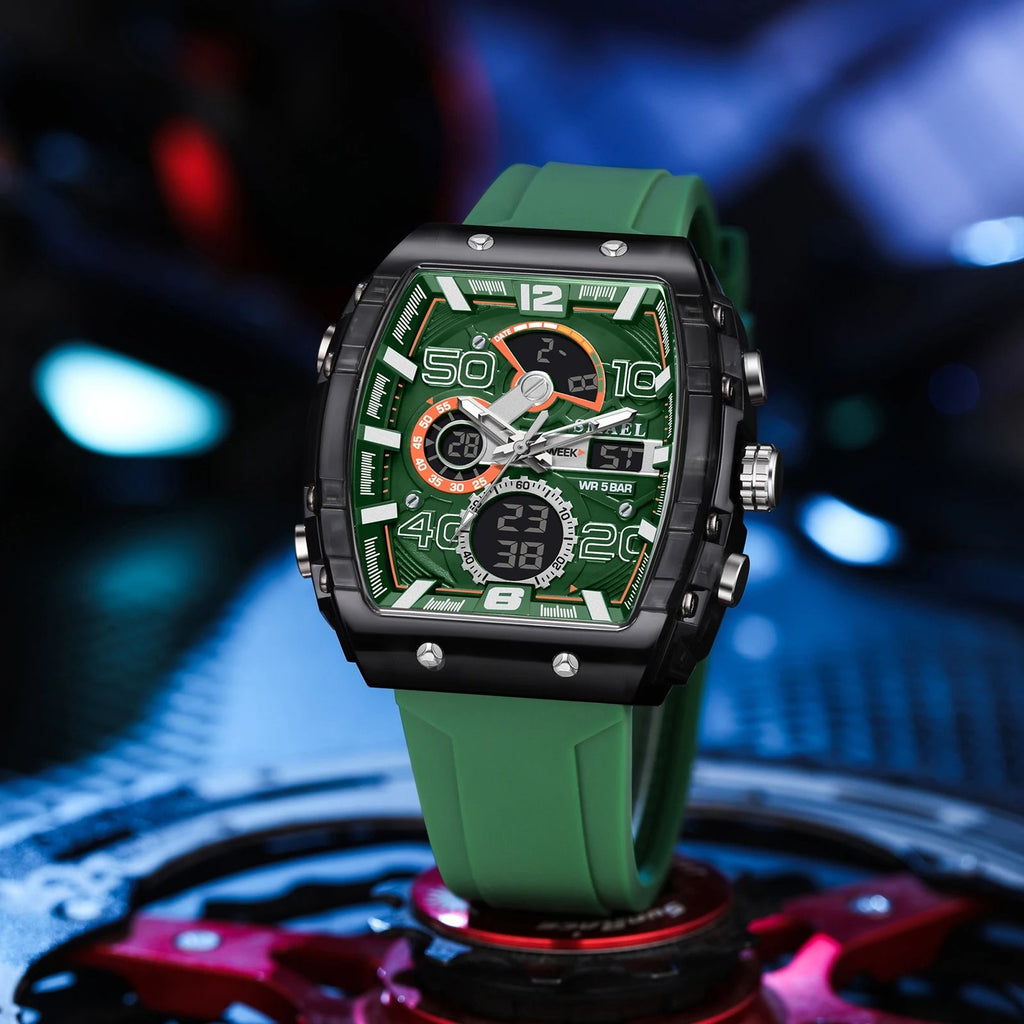 Montre Digitale Homme Sport Analogique-Numérique avec Chronographe - vue 5 - Montrelio