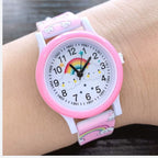 Montre éducative enfant Silicone Quartz Arc-en-ciel - vue 2 - Montrelio