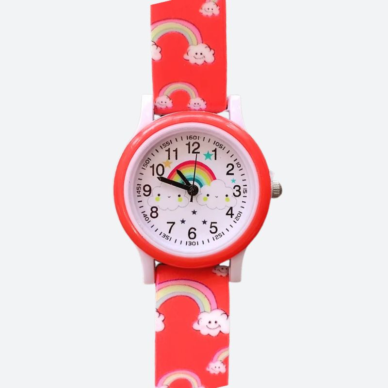 Montre éducative enfant Silicone Quartz Arc-en-ciel - vue 5 - Montrelio