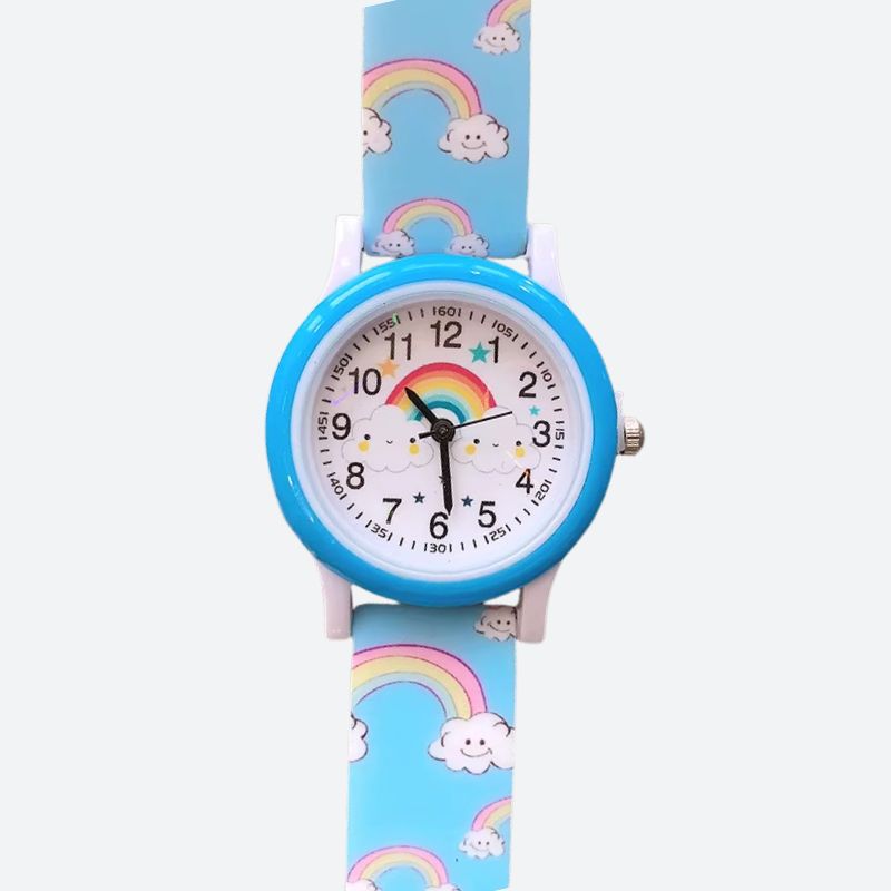 Montre éducative enfant Silicone Quartz Arc-en-ciel - vue 6 - Montrelio