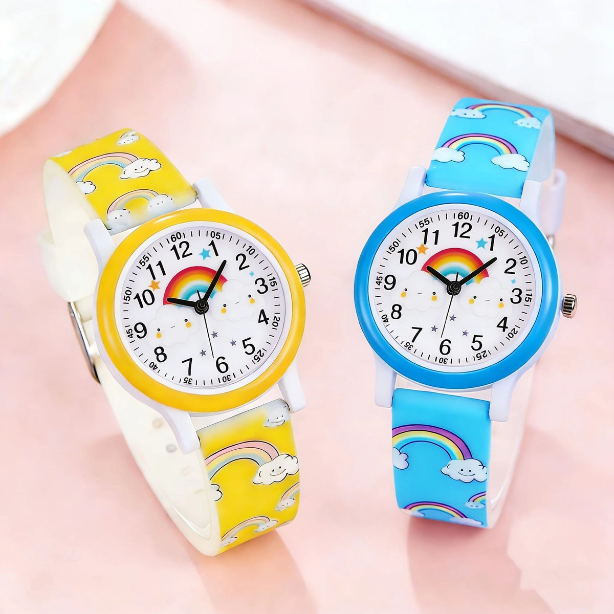 Montre éducative enfant Silicone Quartz Arc-en-ciel - vue 7 - Montrelio