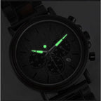 Montre en Bois Chronographe Homme et Acier, Fonctionnalité Sportive - vue 4 - Montrelio