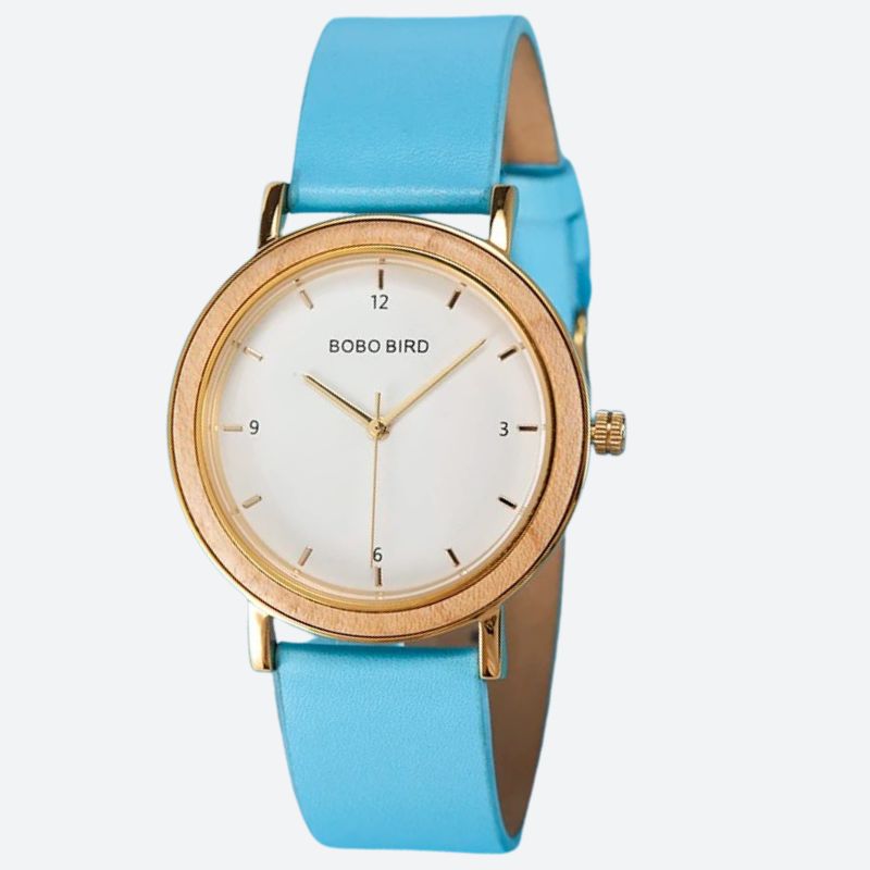 Montre en bois femme bracelet coloris 1
