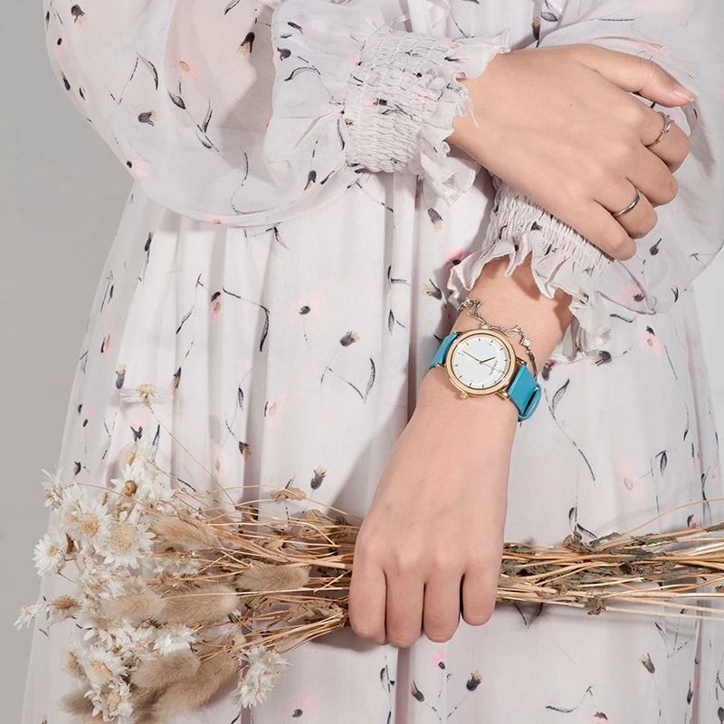 Montre en bois femme bracelet coloris 3