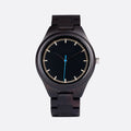 Montre en Bois Homme Design Minimaliste avec Aiguilles Lumineuses - vue 1 - Montrelio