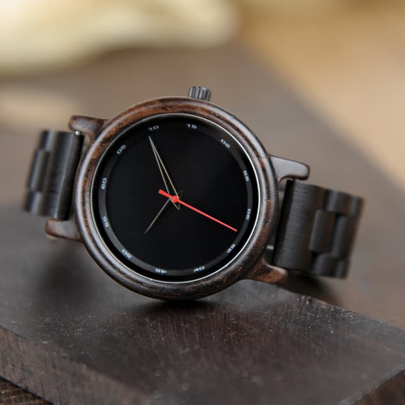 Montre en Bois pour Homme, Design Minimaliste et Élégant - vue 4 - Montrelio