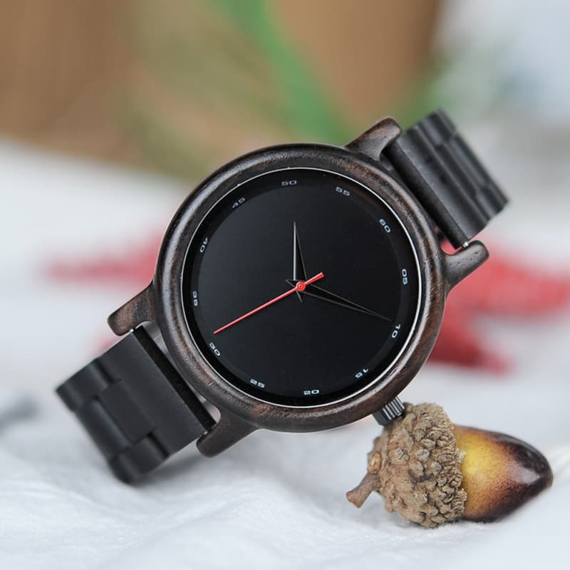Montre en Bois pour Homme, Design Minimaliste et Élégant - vue 5 - Montrelio