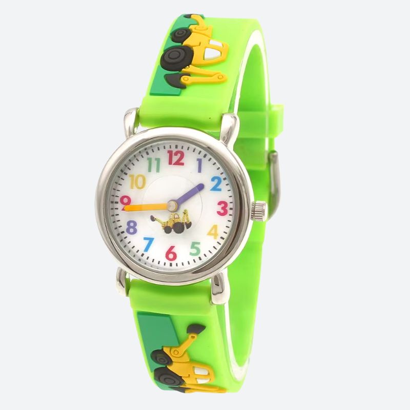 Montre enfant 3 ans Silicone Étanche Tracteur - vue 2 - Montrelio