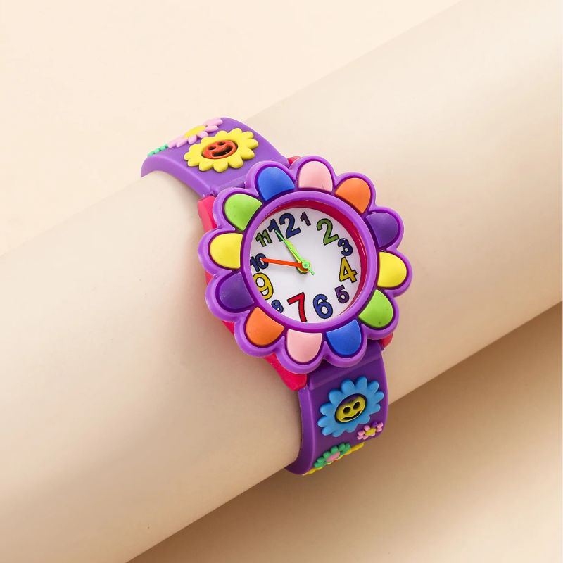 Montre Enfant Fleur Colorée – Apprentissage de l’heure ludique - vue 3 - Montrelio