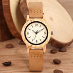 Montre femme bois Minimaliste Cuir - vue 5 - Montrelio