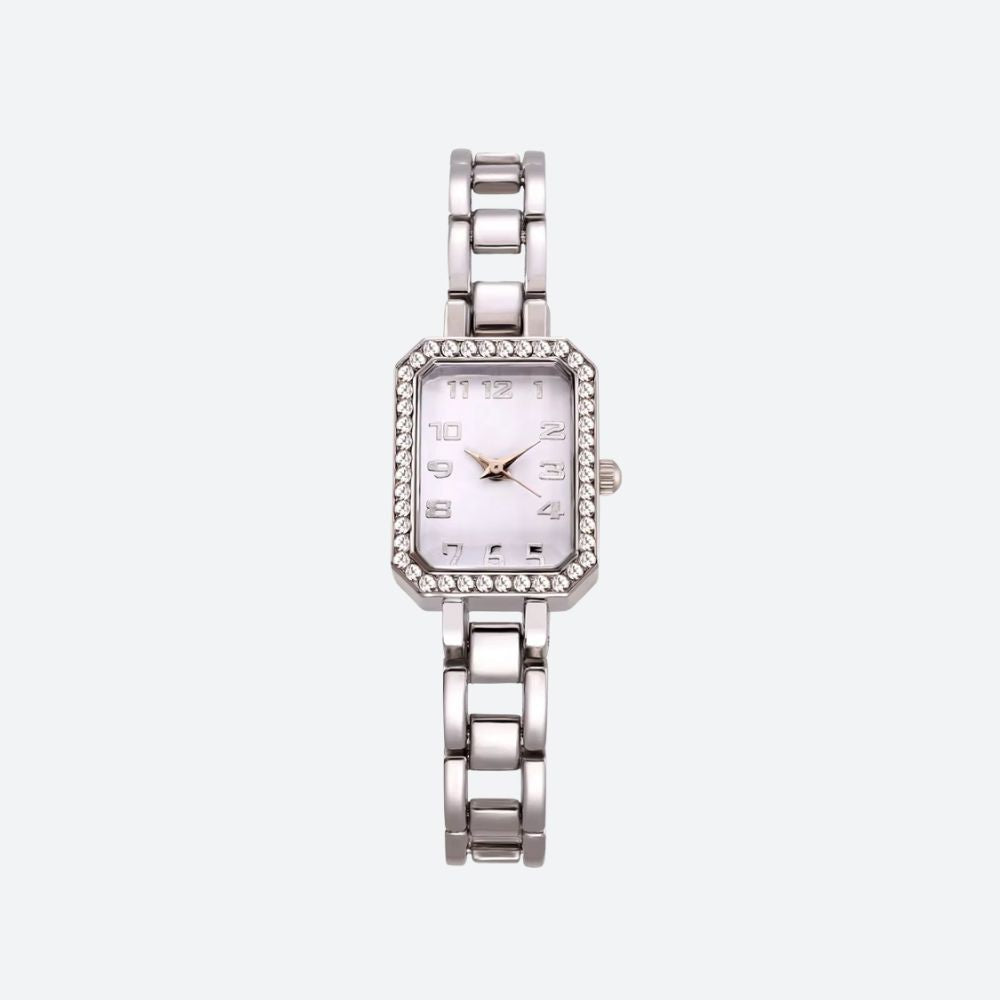 Montre Femme Carrée Luxe, Bracelet Acier - vue 1 - Montrelio