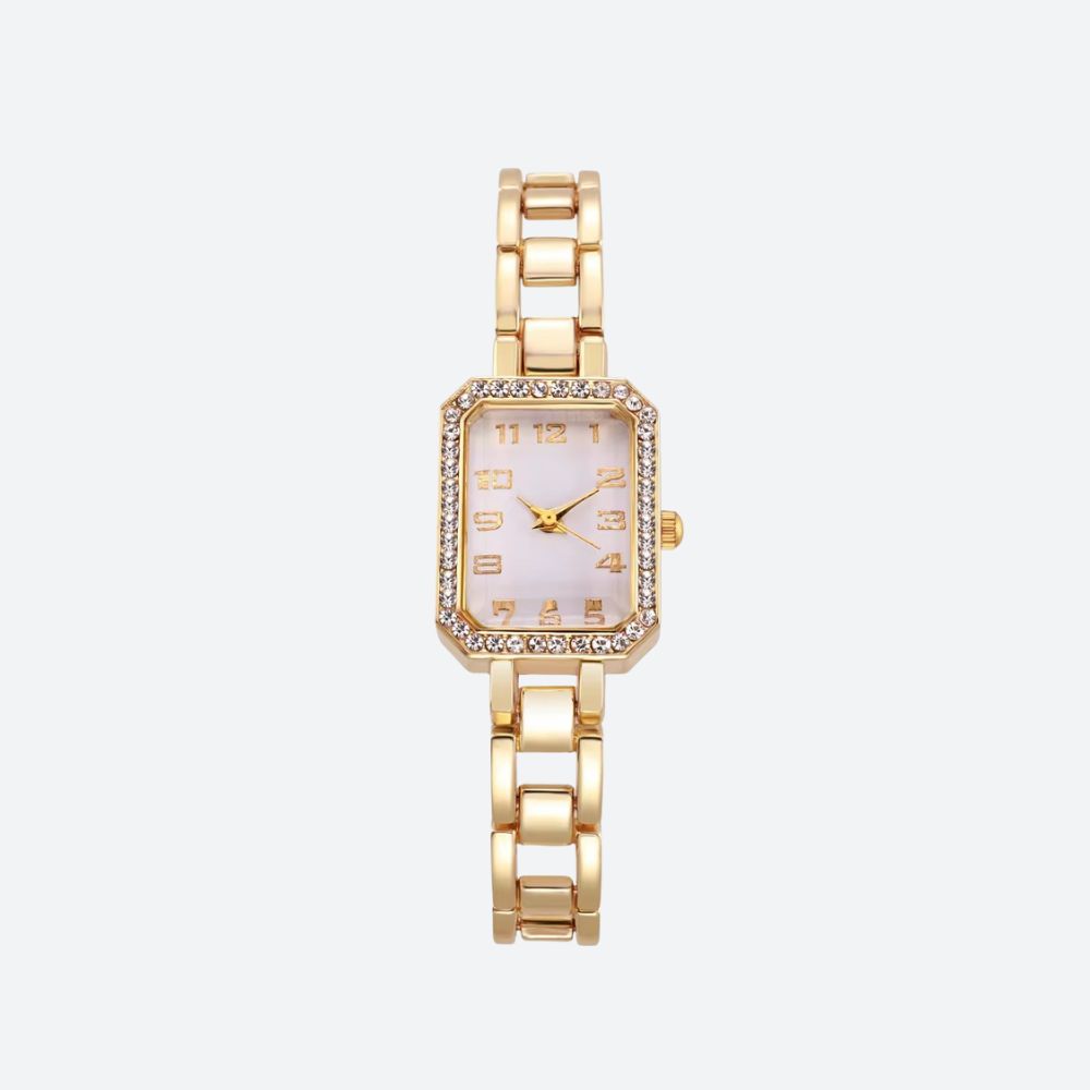 Montre Femme Carrée Luxe, Bracelet Acier - vue 3 - Montrelio