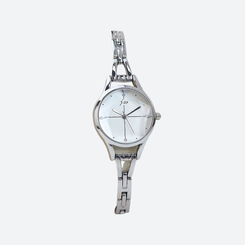 Montre Femme Élégante Quartz Cadran Épuré et Bracelet Maillons - vue 2 - Montrelio