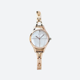 Montre Femme Élégante Quartz Cadran Épuré et Bracelet Maillons