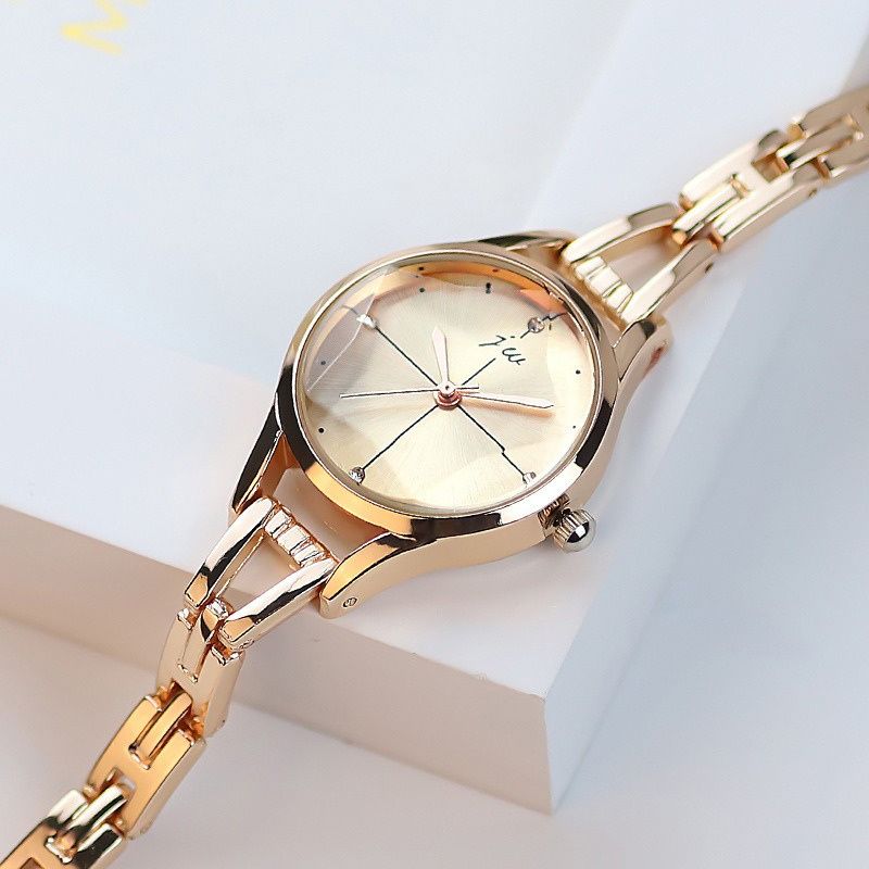 Montre Femme Élégante Quartz Cadran Épuré et Bracelet Maillons - vue 5 - Montrelio