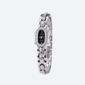Montre Femme Élégante Quartz Cadran Ovale Sertie de Strass et Cristaux - vue 1 - Montrelio