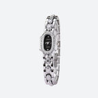 Montre Femme Élégante Quartz Cadran Ovale Sertie de Strass et Cristaux - vue 1 - Montrelio