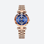 Montre Femme Élégante Quartz Facetté avec Dateur et Strass - vue 1 - Montrelio