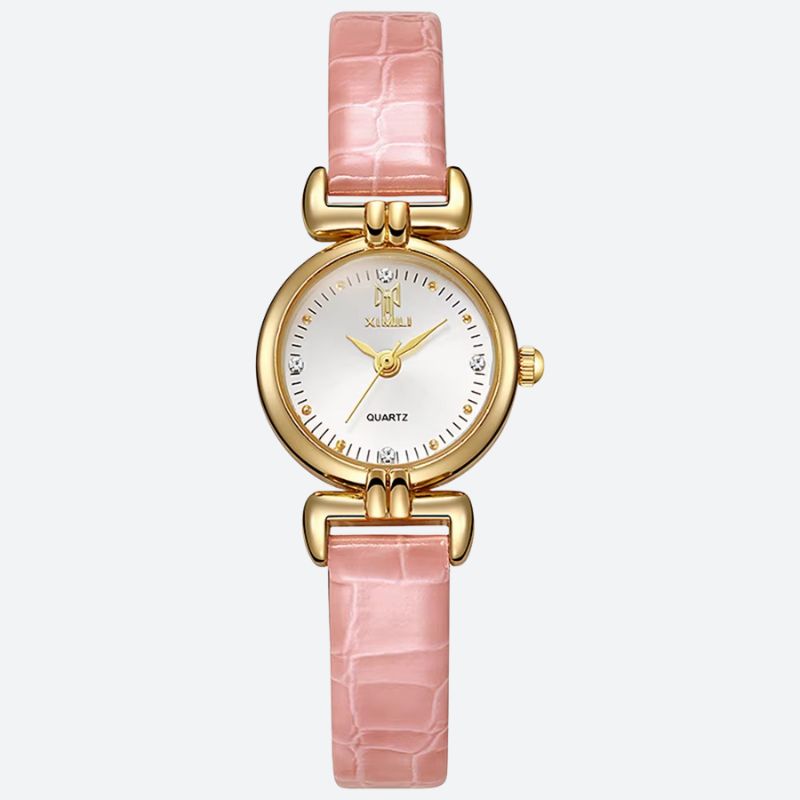 Montre Femme Minimaliste Quartz Cuir Croco - vue 1 - Montrelio
