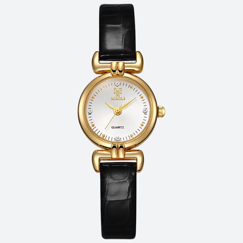 Montre Femme Minimaliste Quartz Cuir Croco - vue 5 - Montrelio
