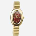 Montre Femme Ovale Dorée Bracelet Alliage Petit Cadran Quartz - vue 5 - Montrelio