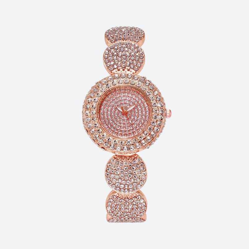 Montre Femme Quartz Entièrement En Strass - vue 1 - Montrelio