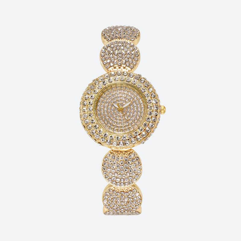 Montre Femme Quartz Entièrement En Strass - vue 3 - Montrelio