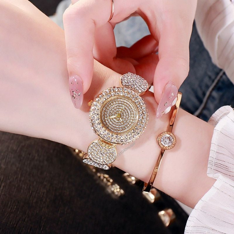 Montre Femme Quartz Entièrement En Strass - vue 5 - Montrelio