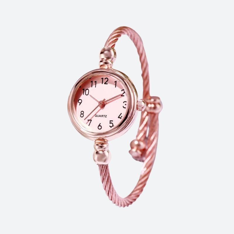 Montre Femme Quartz Rétro Ronde Acier - vue 1 - Montrelio